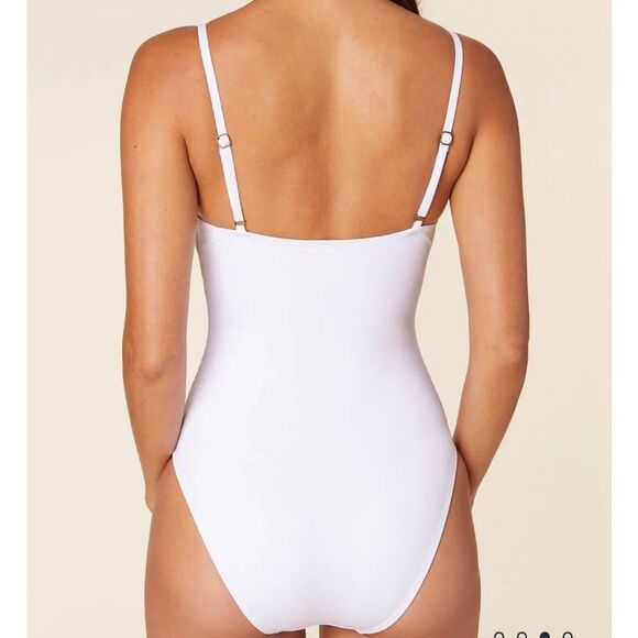 Andie The Amalfi One Piece Swimsuit White Size L NWT- minimalist - Picture 2 of 9